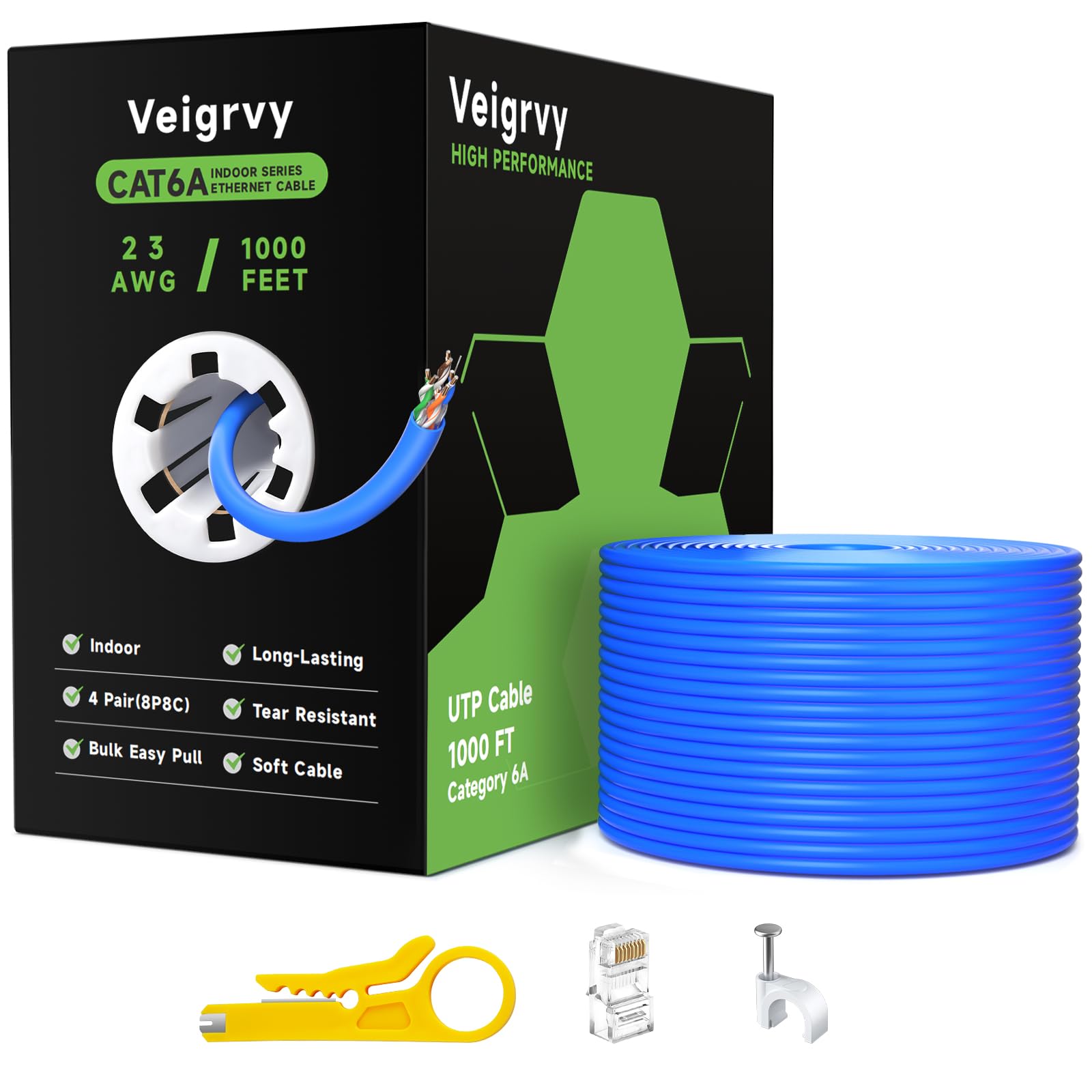 Veigrvy Cat 6a Shielded Ethernet Cable